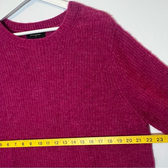 Banana Republic Women fuschia Magenta Crew Neck Sweater XL/TG Wool Alpaca blend - Picture 4 of 8